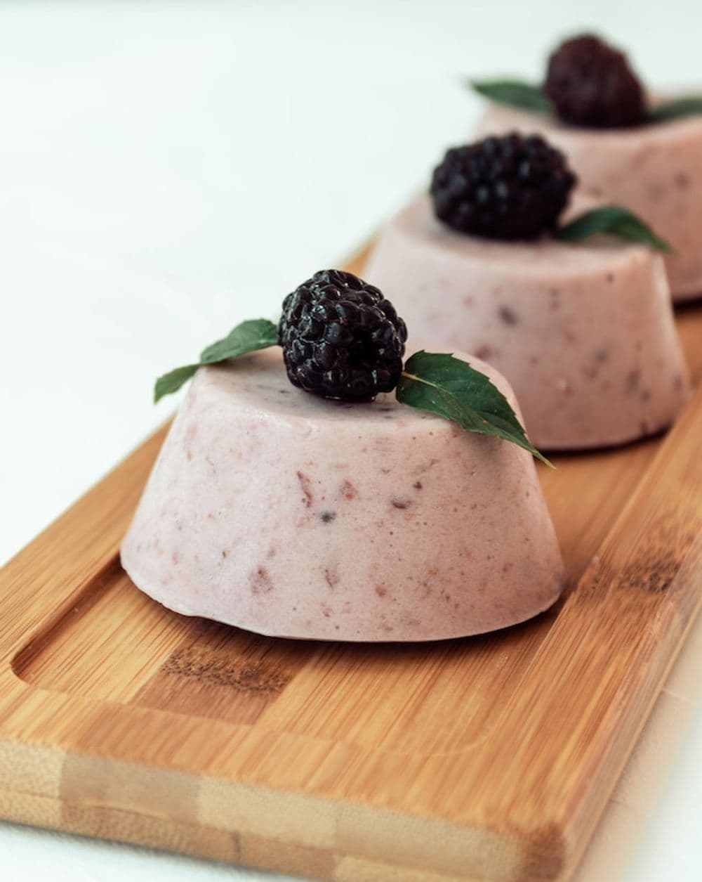 Blackberry Rhubarb Panna Cotta